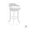 Armen Living Pharaoh Swivel 30" Auburn Bay and Brown Faux Leather Bar Stool 721535743308 - alternate 5